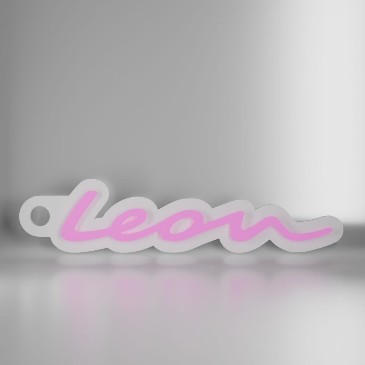 Porte Clé Léon Texte Style 2020