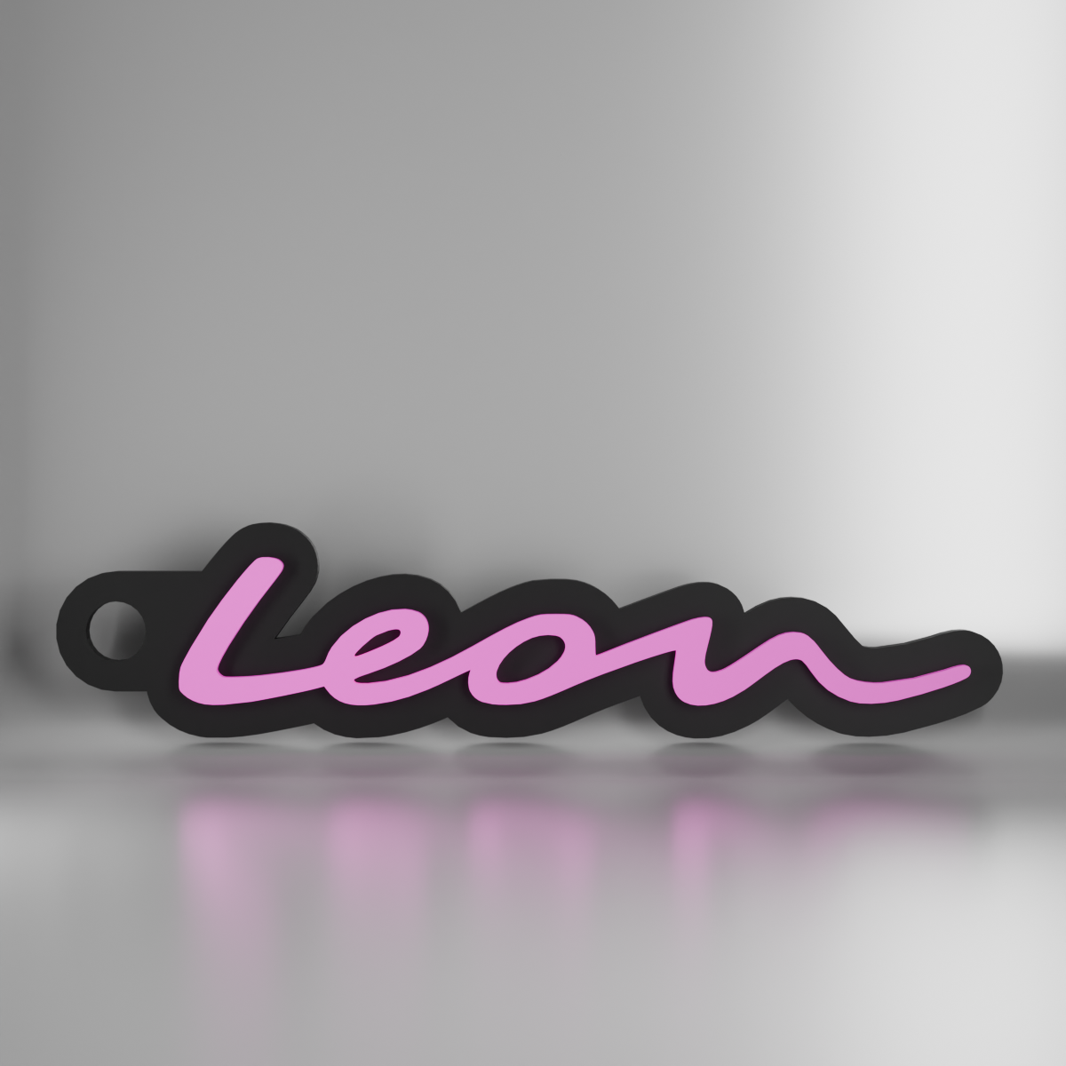 Porte Clé Léon Texte Style 2020