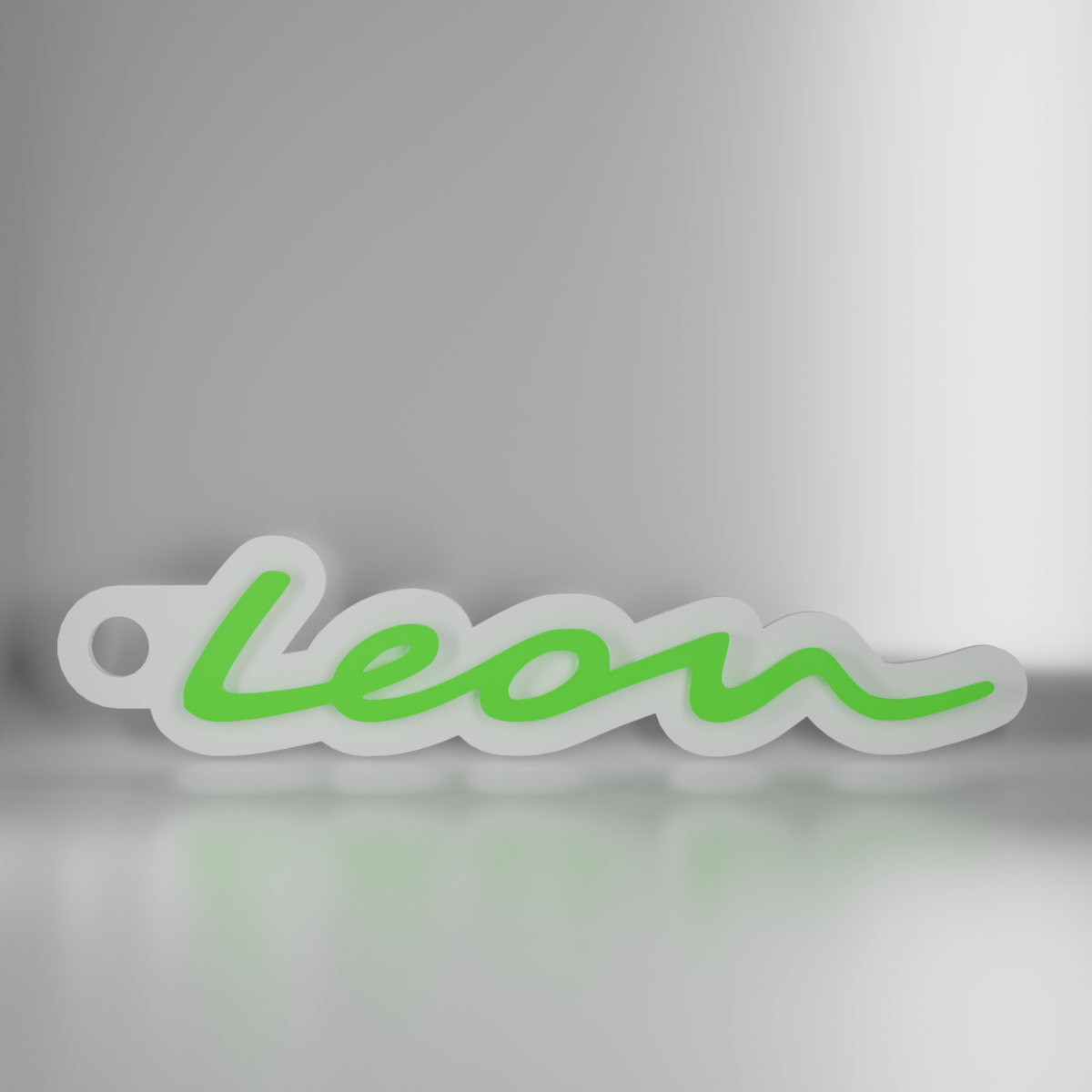 Porte Clé Léon Texte Style 2020