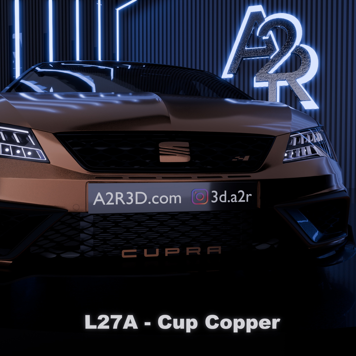 Lettrage CUPRA calandre Léon 5F