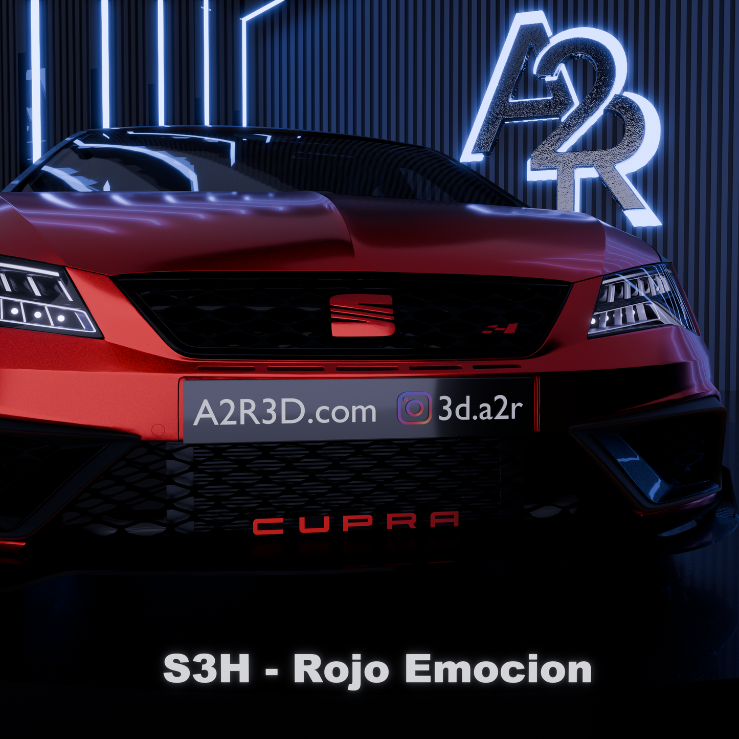 Lettrage CUPRA calandre Léon 5F